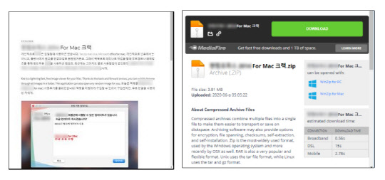 피싱사이트 화면. 안랩 제공